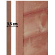 Coteț din lemn cu încălzire MALAGA, 1460 x 740 x 820 mm